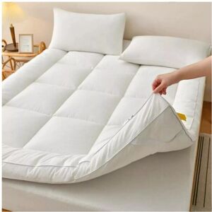 Unbranded (White Topper, Single) 10CM Extra Thick Mattress Topper Sale Soft Microfiber & H Unbranded (White Topper, Single) 10CM Extra Thick Mattress Topper Sale Soft Microfiber & H