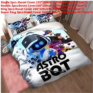Unbranded (Style I, Single(135x200cm)) Cartoon Astro Bot Bedding Duvet Cover Pillow Case S Unbranded (Style I, Single(135x200cm)) Cartoon Astro Bot Bedding Duvet Cover Pillow Case S