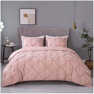 Unbranded (Pink, King) Luxury Hotel Quality Pintuck Duvet Set Soft Comfy Bedding Set with Unbranded (Pink, King) Luxury Hotel Quality Pintuck Duvet Set Soft Comfy Bedding Set with