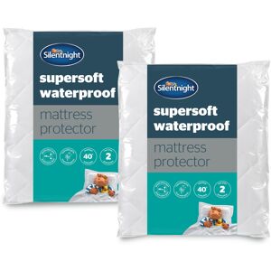 Silentnight Supersoft Waterproof Mattress Protector 2 Pack - Luxury Quilted Quie Silentnight Supersoft Waterproof Mattress Protector 2 Pack - Luxury Quilted Quie