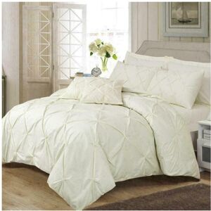 Unbranded (Cream , King ) Pintuck Pleated Alford Egyptian Cotton Mix DUVET COVER SET BEDDI Unbranded (Cream , King ) Pintuck Pleated Alford Egyptian Cotton Mix DUVET COVER SET BEDDI