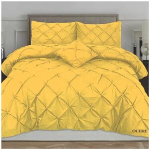 Unbranded (Ochre, King ) Pintuck Pleated Alford Egyptian Cotton Mix DUVET COVER SET BEDDIN Unbranded (Ochre, King ) Pintuck Pleated Alford Egyptian Cotton Mix DUVET COVER SET BEDDIN
