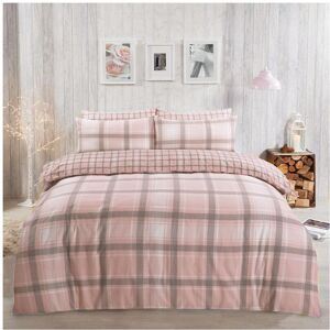 Unbranded (Blush Pink Tartan, Double) 100% Brushed Cotton Check Duvet Set Soft Cosy Warm P Unbranded (Blush Pink Tartan, Double) 100% Brushed Cotton Check Duvet Set Soft Cosy Warm P