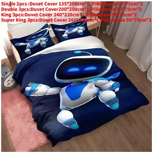 Unbranded (Style C, King(240x220cm)) Astro Cartoon Bot Bedding Duvet Cover Pillow Case Set Unbranded (Style C, King(240x220cm)) Astro Cartoon Bot Bedding Duvet Cover Pillow Case Set
