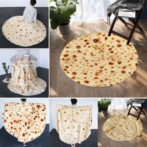 Unbranded Giant Burritos Tortilla Blanket 180cm Round Plush Cozy Food Style Unbranded Giant Burritos Tortilla Blanket 180cm Round Plush Cozy Food Style