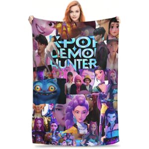 TEUEN (10, 125x100cm) K-Pop Demon Hunters Printed Blanket For Men Women Warm Cozy Flu TEUEN (10, 125x100cm) K-Pop Demon Hunters Printed Blanket For Men Women Warm Cozy Flu