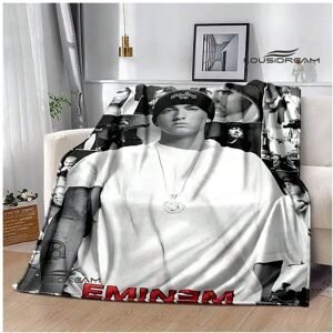 TEUEN (25, 150x220CM60x88inch) Eminem hip -hop singer printing blanket Warm Flannel Bl TEUEN (25, 150x220CM60x88inch) Eminem hip -hop singer printing blanket Warm Flannel Bl