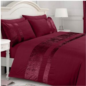 Unbranded (Burgundy, Double) Luxury Velvet Duvet Cover with Pillow Case Bedding Set - Eleg Unbranded (Burgundy, Double) Luxury Velvet Duvet Cover with Pillow Case Bedding Set - Eleg