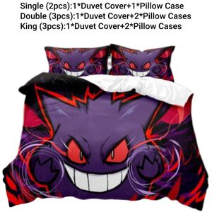 Unbranded (Style I, Single(135*200cm)) Bedding Set Pikachu Single Double King Duvet Cover Unbranded (Style I, Single(135*200cm)) Bedding Set Pikachu Single Double King Duvet Cover