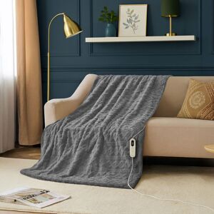 Neo Grey Electric Cable Knit Heated Throw Reversible Blanket Fleece Sherpa 9 Hea Neo Grey Electric Cable Knit Heated Throw Reversible Blanket Fleece Sherpa 9 Hea