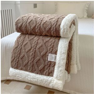 Unbranded (Brown, 180x200cm) Blanket Thickened Winter Double Sided Fluff Plush Double Laye Unbranded (Brown, 180x200cm) Blanket Thickened Winter Double Sided Fluff Plush Double Laye