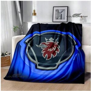 TEUEN (nxl-250106000101, 100x130cm) S-Scania logo printed blanket Warm Flannel Blanket TEUEN (nxl-250106000101, 100x130cm) S-Scania logo printed blanket Warm Flannel Blanket