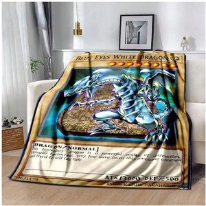 TEUEN (2, 100X130CM) Anime Yu Gi Oh Card Throw Blanket Blue Eyes White Dragon Anime Ca TEUEN (2, 100X130CM) Anime Yu Gi Oh Card Throw Blanket Blue Eyes White Dragon Anime Ca