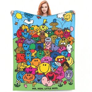 TEUEN (1, 153x204cm) Mr Men Little Miss All Characters Blankets Camping Flannel Throw TEUEN (1, 153x204cm) Mr Men Little Miss All Characters Blankets Camping Flannel Throw
