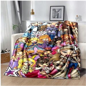 TEUEN (17, 100x130CM40x50inch) Bratz Cartoon Printed Blanket,Girl Boy Gift, Hip Hop Mu TEUEN (17, 100x130CM40x50inch) Bratz Cartoon Printed Blanket,Girl Boy Gift, Hip Hop Mu