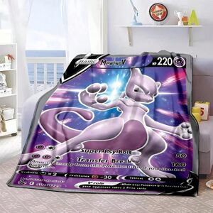 TEUEN (15, 70x100cm) Pokemon Anime Card Blanket Cute Flannel Fluffy Throw Camping Blan TEUEN (15, 70x100cm) Pokemon Anime Card Blanket Cute Flannel Fluffy Throw Camping Blan