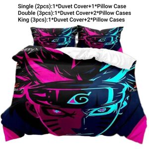 Unbranded (Style A, Single) Bedding Anime Naruto Single Double King Duvet Cover Pillowcase Unbranded (Style A, Single) Bedding Anime Naruto Single Double King Duvet Cover Pillowcase