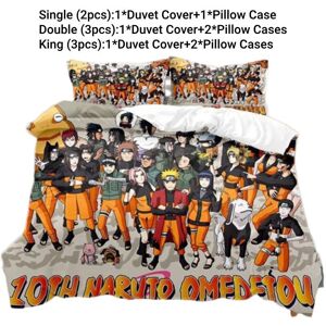 Unbranded (Style D, Double) Bedding Anime Naruto Single Double King Duvet Cover Pillowcase Unbranded (Style D, Double) Bedding Anime Naruto Single Double King Duvet Cover Pillowcase