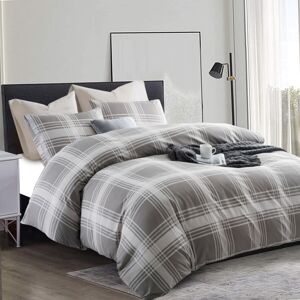 SUPREME BEDDING LTD (Super King Quilt Cover, Check) Printed Duvet Cover Set with Pillowcases - Soft SUPREME BEDDING LTD (Super King Quilt Cover, Check) Printed Duvet Cover Set with Pillowcases - Soft