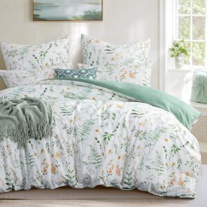 Unbranded (King, Floral Sage Green) Double Bedding Duvet Cover Sets - 3 Pieces Floral Bedd Unbranded (King, Floral Sage Green) Double Bedding Duvet Cover Sets - 3 Pieces Floral Bedd