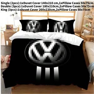 Unbranded (Single(140x210cm)) 3d Volkswagen Duvet Cover Pillowcase Set Bedroom Bedding Kin Unbranded (Single(140x210cm)) 3d Volkswagen Duvet Cover Pillowcase Set Bedroom Bedding Kin