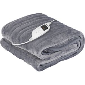GEEPAS (130x160 cm Over Blanket) Grey Electric Throw Heated Fleece Over Blanket GEEPAS (130x160 cm Over Blanket) Grey Electric Throw Heated Fleece Over Blanket