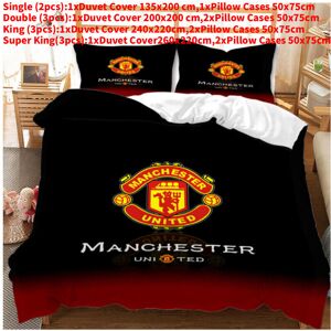 Unbranded (Single(135x200cm)) Manchester Pattern Digital Printed Duvet Cover Pillowcase Se Unbranded (Single(135x200cm)) Manchester Pattern Digital Printed Duvet Cover Pillowcase Se