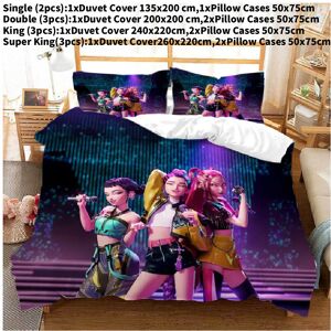 Unbranded (Black, Single(135x200cm)) Demon Hunters Kpop Digital Print Duvet Cover Pillowca Unbranded (Black, Single(135x200cm)) Demon Hunters Kpop Digital Print Duvet Cover Pillowca