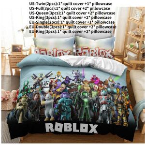 Unbranded (Roblox, EU-Single(2pcs):135×200cm) Printed 3d Roblox Bedding Set Duvet Cover Pi Unbranded (Roblox, EU-Single(2pcs):135×200cm) Printed 3d Roblox Bedding Set Duvet Cover Pi
