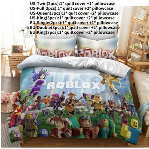 Unbranded (Party, EU-Double(3pcs):200×200cm) Printed 3d Roblox Bedding Set Duvet Cover Pil Unbranded (Party, EU-Double(3pcs):200×200cm) Printed 3d Roblox Bedding Set Duvet Cover Pil