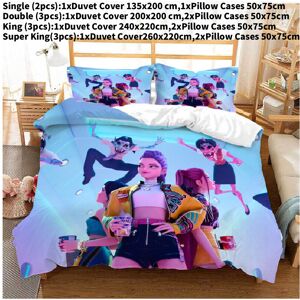 Unbranded (Sky Blue, Double(200x200cm)) Demon Hunters Kpop Digital Print Duvet Cover Pillo Unbranded (Sky Blue, Double(200x200cm)) Demon Hunters Kpop Digital Print Duvet Cover Pillo