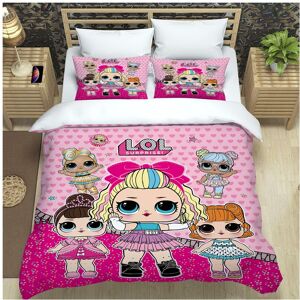 Unbranded (Pink Heart, UK-King=220*240cm) 3 Piece Lolsurprise Bedding Set Bed Supplies Dec Unbranded (Pink Heart, UK-King=220*240cm) 3 Piece Lolsurprise Bedding Set Bed Supplies Dec