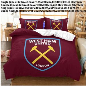 Unbranded (Single(135x200cm)) United Ham West Digital Print Duvet Cover Pillowcase Set Gif Unbranded (Single(135x200cm)) United Ham West Digital Print Duvet Cover Pillowcase Set Gif