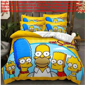 Unbranded (Yellow, King(240x220cm)) Pattern Simpsons The Digital Print Duvet Cover Pillowc Unbranded (Yellow, King(240x220cm)) Pattern Simpsons The Digital Print Duvet Cover Pillowc