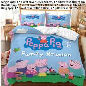 Unbranded (Single) Peppa Pig Kids Single Double Bed Linen 3d Duvet Cover Set Bedding Furni Unbranded (Single) Peppa Pig Kids Single Double Bed Linen 3d Duvet Cover Set Bedding Furni