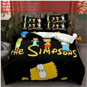 Unbranded (Black, Single(135x200cm)) The Pattern Simpsons Digital Print Duvet Cover Pillow Unbranded (Black, Single(135x200cm)) The Pattern Simpsons Digital Print Duvet Cover Pillow