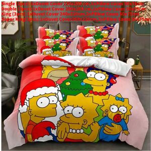 Unbranded (Red, Single(135x200cm)) Simpsons The Pattern Digital Print Duvet Cover Pillowca Unbranded (Red, Single(135x200cm)) Simpsons The Pattern Digital Print Duvet Cover Pillowca