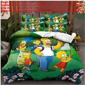 Unbranded (Green, Double(200x200cm)) Pattern The Simpsons Digital Print Duvet Cover Pillow Unbranded (Green, Double(200x200cm)) Pattern The Simpsons Digital Print Duvet Cover Pillow