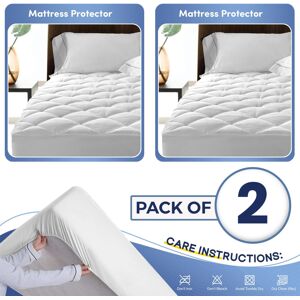 Imperial Rooms (Set of 2 KING) 2 Pack Mattress Protector Extra Deep 30CM Fitted Bed Cover Singl Imperial Rooms (Set of 2 KING) 2 Pack Mattress Protector Extra Deep 30CM Fitted Bed Cover Singl