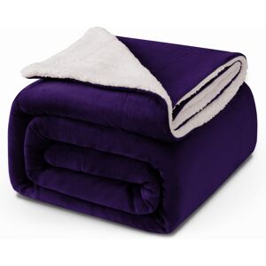 BedLooms (Double, Purple) Sherpa Blanket Thick Soft Reversible Winter Warm Throw - 480 GS BedLooms (Double, Purple) Sherpa Blanket Thick Soft Reversible Winter Warm Throw - 480 GS