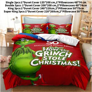 Unbranded (King(240x220cm)) Grinch The Bedspread Set With Modern Style Eco Friendly Printi Unbranded (King(240x220cm)) Grinch The Bedspread Set With Modern Style Eco Friendly Printi