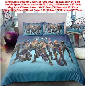 Unbranded (Blue, Double(210x210cm)) Suit Fortnite Bedding Quilt Cover 3d Printed Bedroom B Unbranded (Blue, Double(210x210cm)) Suit Fortnite Bedding Quilt Cover 3d Printed Bedroom B
