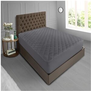 Unbranded (Charcoal, Single: 90 x 190 cm (30cm Deep)) Luxury Quilted Mattress Protector - Unbranded (Charcoal, Single: 90 x 190 cm (30cm Deep)) Luxury Quilted Mattress Protector -