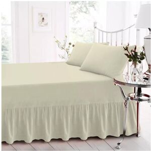 Unbranded (Cream, Double) Extra Deep Fitted Valance Sheet Bed Sheets Single Double King Su Unbranded (Cream, Double) Extra Deep Fitted Valance Sheet Bed Sheets Single Double King Su