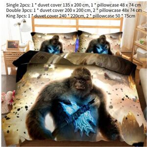 Unbranded (Single) Vs Godzilla King Kong Single Double King Duvet Cover Furnishings Beddin Unbranded (Single) Vs Godzilla King Kong Single Double King Duvet Cover Furnishings Beddin