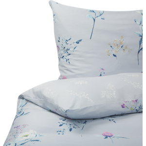Beliani Duvet Light Blue Floral Pattern - Duvet Cover Set Beliani Duvet Light Blue Floral Pattern - Duvet Cover Set