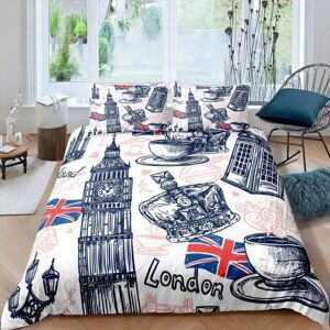 Gaatpot (Single) Retro London Big Ben Crown Duvet Quilt Cover Double Bedding Set Pillowc Gaatpot (Single) Retro London Big Ben Crown Duvet Quilt Cover Double Bedding Set Pillowc