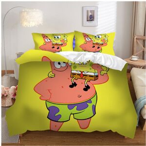 Gaatpot (Single(135cmx200cm), 04) Sponge Bob Bedding Set 3Pcs Quilt Duvet Cover Dorm Sin Gaatpot (Single(135cmx200cm), 04) Sponge Bob Bedding Set 3Pcs Quilt Duvet Cover Dorm Sin
