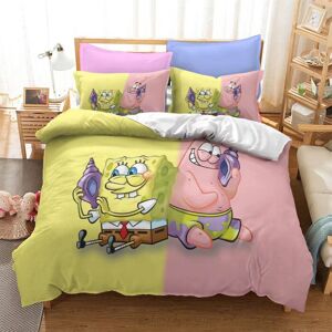 Gaatpot (Single(135cmx200cm), 15) Sponge Bob Bedding Set 3Pcs Quilt Duvet Cover Dorm Sin Gaatpot (Single(135cmx200cm), 15) Sponge Bob Bedding Set 3Pcs Quilt Duvet Cover Dorm Sin