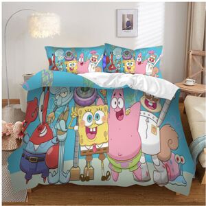 Gaatpot (Double(200cmx200cm), 02) Sponge Bob Bedding Set 3Pcs Quilt Duvet Cover Dorm Sin Gaatpot (Double(200cmx200cm), 02) Sponge Bob Bedding Set 3Pcs Quilt Duvet Cover Dorm Sin